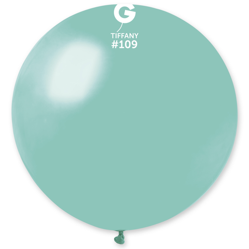 A 31" Marshmallow Tiffany Latex Balloon, manufactured by Gemar.