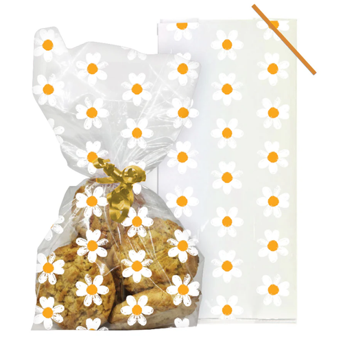 A pack of 20 Daisy Cello Bags, manufactured by Anniversary House.