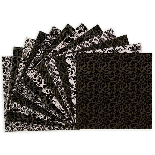A Pearl Flocked Damask Paper Pad, manufactured by Crafter’s Companion.
