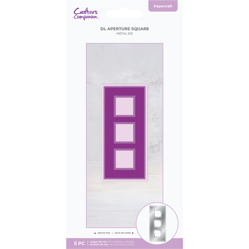 An Aperture Square Metal Die, manufactured by Crafter’s Companion.