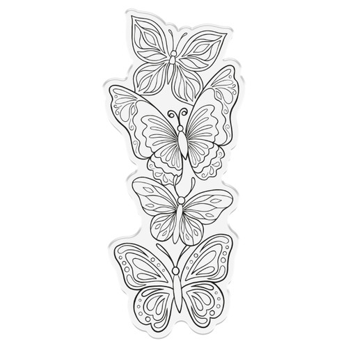 A Fancy Butterflies Stamp & Die Set, manufactured by Crafter’s Companion.