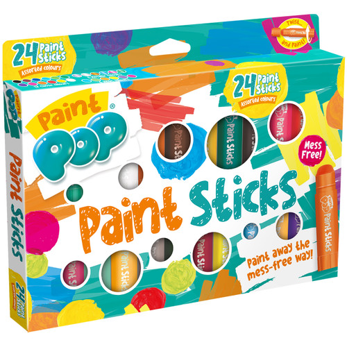 A set of 24 Paint Pop assorted paint sticks.