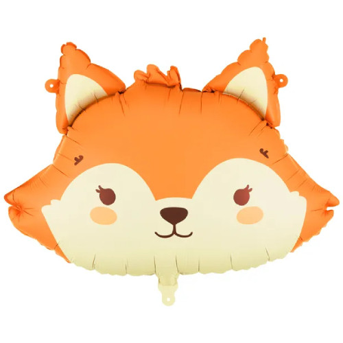 A 22 inch Fox Head Foil Balloon, manufactured by PartyDeco.