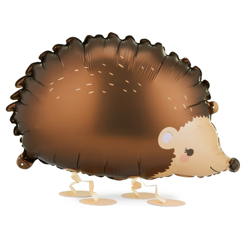 A 23 inch Hedgehog Walking Pet Foil Balloon, manufactured by PartyDeco.