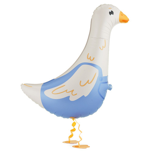 A 27 inch Goose Walking Pet Foil Balloon, manufactured by PartyDeco.