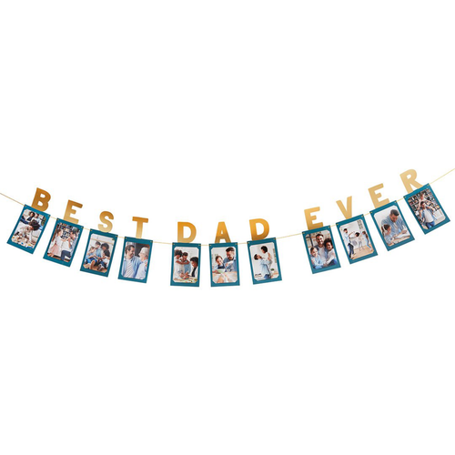 A Best Dad Ever Photo Frame Banner, measuring approx. 3m.