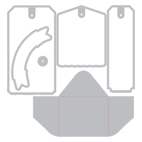 A Framelits Tag It by 49 & Market Clear Stamp & Die Set, manufactured by Sizzix.