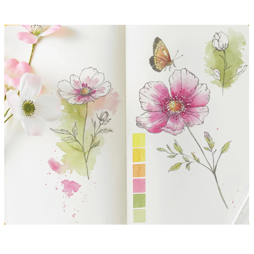 A Cosmo Flower & Butterflies by Willow Wolfe Clear Stamps Set, manufactured by Sizzix.