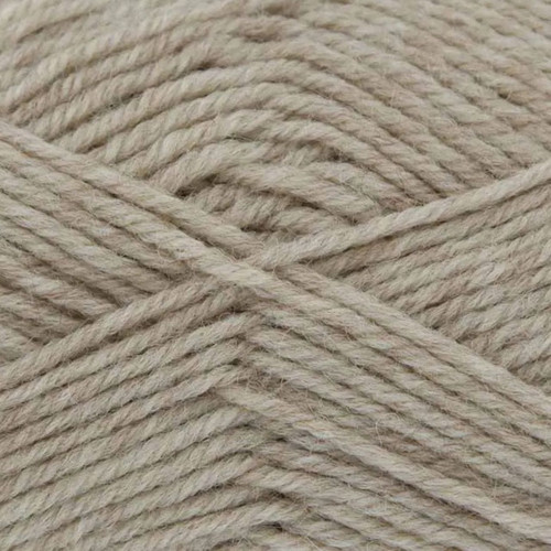 A 50g ball of Merino Blend DK Oatmeal Wool, manufactured by King Cole.