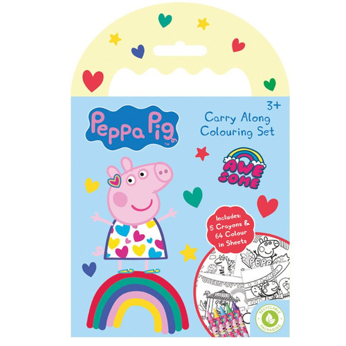 A Peppa Pig Carry Along Colouring Set.