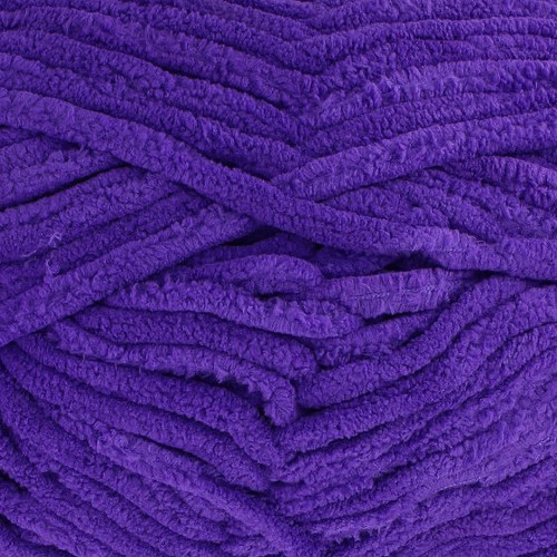 A 200g ball of Warm & Toastie Super Chunky Purple Polyester Yarn, manufactured by King Cole.