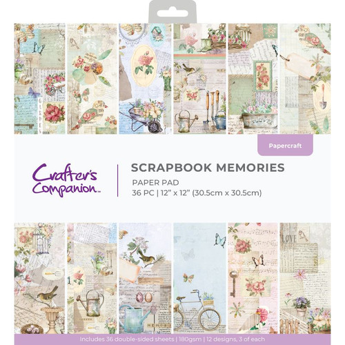 A Scrapbook Memories Paper Pad, manufactured by Crafter’s Companion.