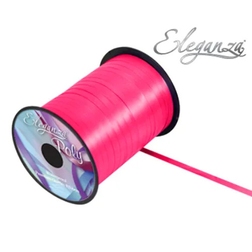 A 500yd spool of Deep Cerise Ribbon, manufactured by Eleganza.
