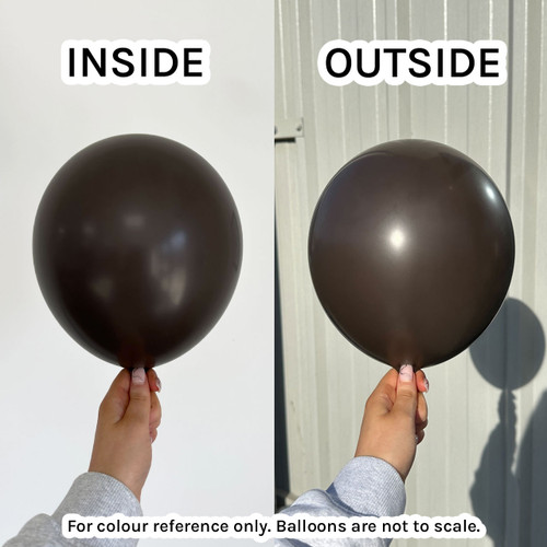 A pack of 50 360 Fashion Chocolate Nozzle Up Entertainer Balloons, manufactured by Sempertex.