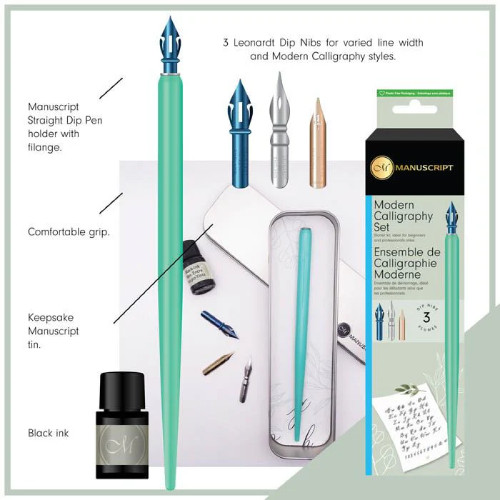 A Manuscript Modern Calligraphy Dip Pen Set.