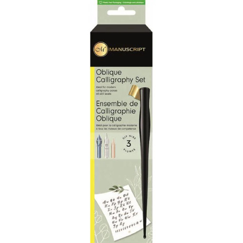 A Manuscript Black Modern Calligraphy Oblique Dip Pen Set.