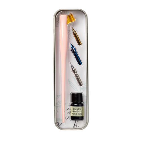 A Manuscript Pink Modern Calligraphy Oblique Dip Pen Set.