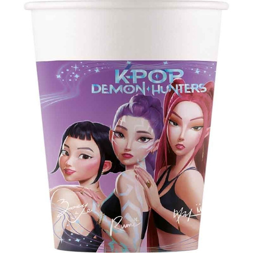 A pack of 8 K-Pop Demon Hunters Paper Cups.