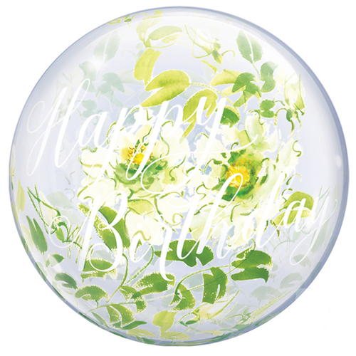 A 22" Kyoko Happy Birthday T-Bubble Balloon.