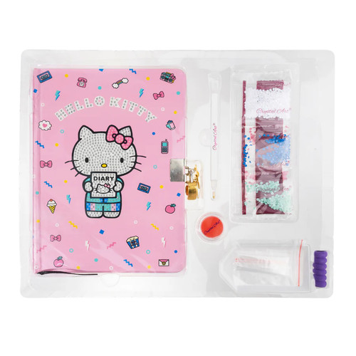 A Hello Kitty 90's Nostalgia Crystal Art Secret Diary Kit.