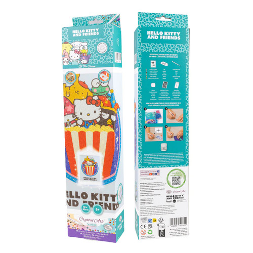 A Hello Kitty & Friends At The Circus Crystal Art Scroll Kit.
