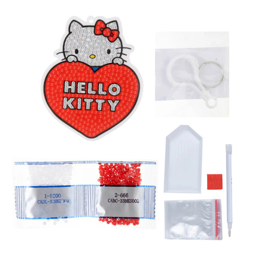 A Hello Kitty Bag Charm Crystal Art Kit.