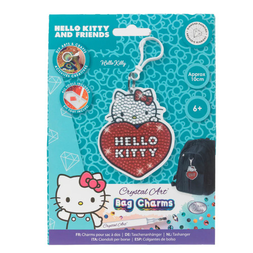 A Hello Kitty Bag Charm Crystal Art Kit.
