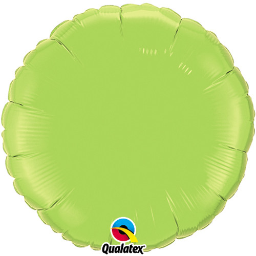 18" Lime Green Round Foil (1) - UNPACKAGED