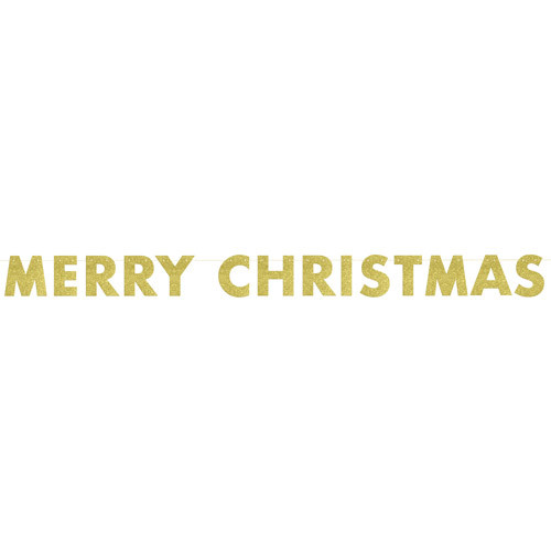 Merry Christmas Glitter Letter Banner - 9ft. (1)