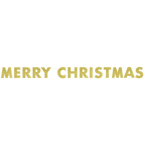 Merry Christmas Glitter Letter Banner - 9ft. (1) Merry Christmas Glitter Letter Banner - 9ft. (1)