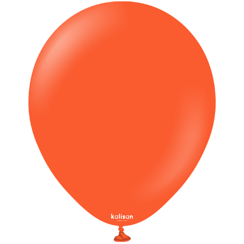 18" Standard Flame Orange Kalisan Latex Balloons (25)