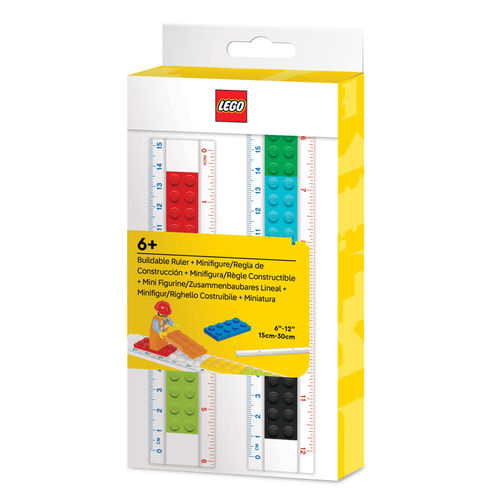 A LEGO® Ruler with Minifigure, manufactured by Manuscript Pen Company.
