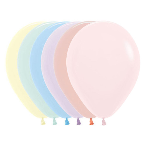 12" Pastel Matte Assorted Sempertex Latex Balloons (50) 12" Pastel Matte Assorted Sempertex Latex Balloons (50)