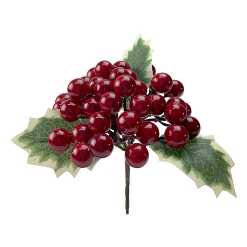 A 15cm Red Berry & Holly Pick.