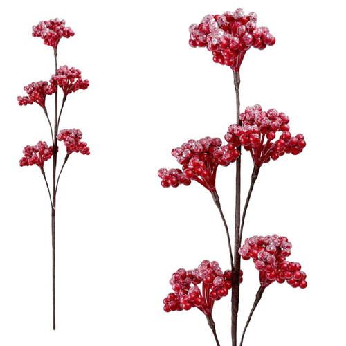 A 57cm Red Frosted Berry Stem.