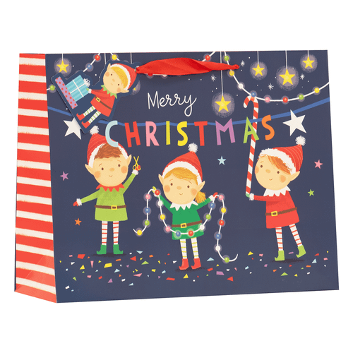 A Christmas Elves Medium Gift Bag.