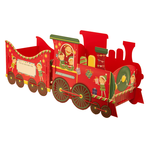 A Christmas Elves Express Train Large Gift Display.