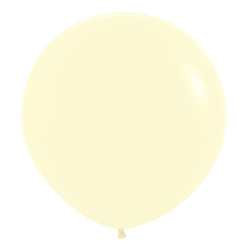 24" Pastel Matte Yellow Sempertex Latex Balloons (3)
