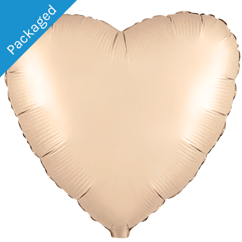 An 18 inch Matt Starlight Gold Heart Foil Balloon.