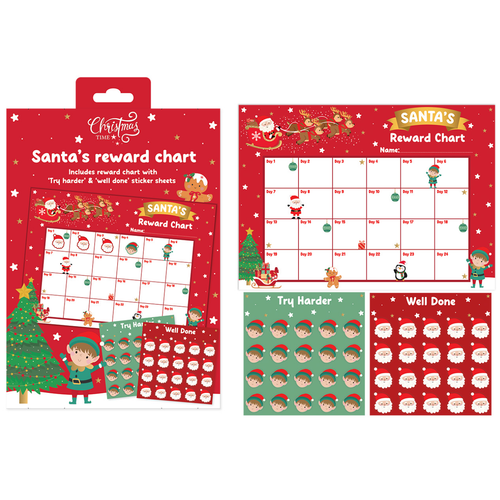 A Christmas Santa's Reward Wall Chart Set.
