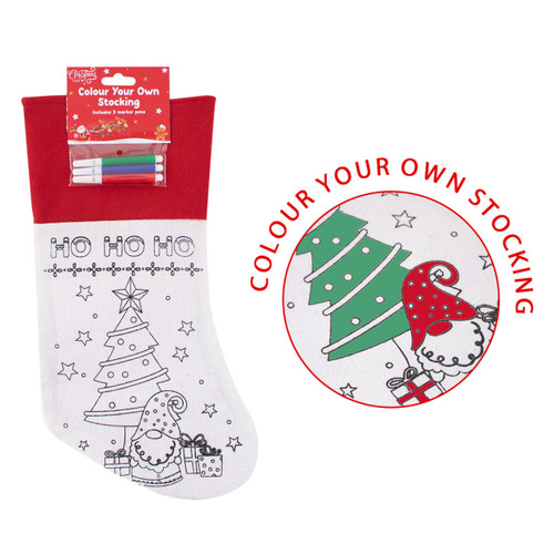 A Christmas Colour Your Own Stocking Set.