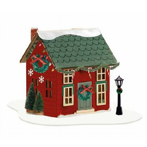 A DIY Wooden Christmas House.