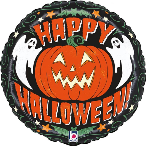 An 18 inch Vintage Halloween Foil Balloon, manufactured by Betallic.