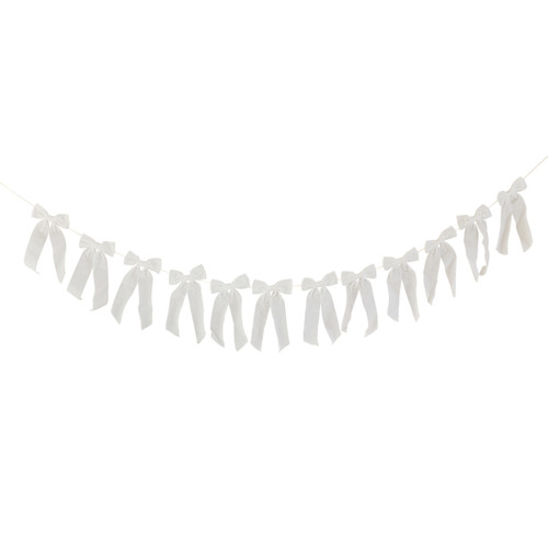 A White Velvet Bow Garland.