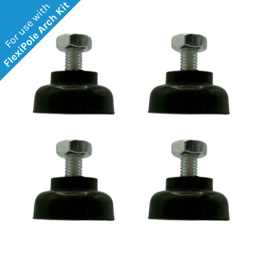 A set of 4 Rubber Feet for the Base Plate of the FlexiPole Arch Kit.
