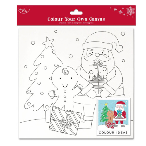 A Christmas Santa Colour Your Own Canvas.