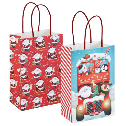 A pack of 6 Christmas Assorted Treat Bags.