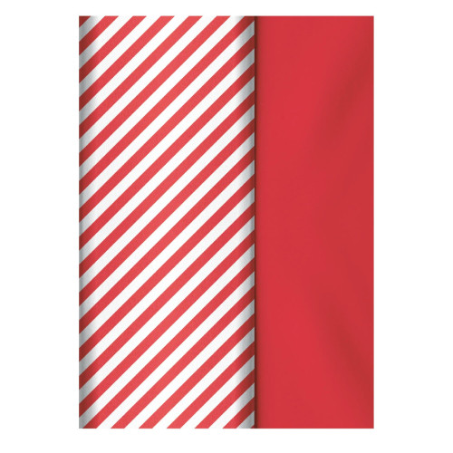 A pack Christmas Candy Stripe Assorted Tissue Paper, containing 8 sheets.