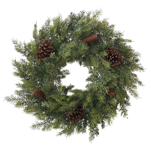A 60cm Old Forest Cedar Berries & Pinecones Wreath.