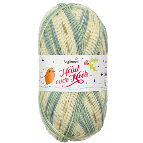 A ball of Stylecraft Head Over Heels Festive North Pole Yarn.